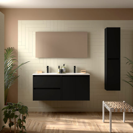 Mueble de baño NOJA 2 puertas y 2 cajones + Lavabo + Espejo